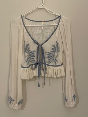Free People Lookout Top with Tie Front